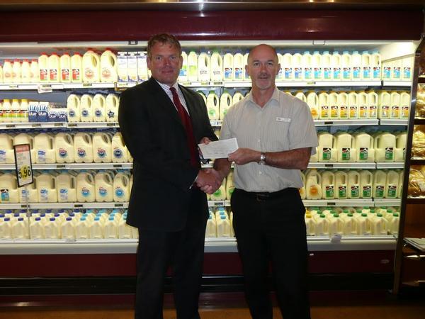 Greenmeadows School: Mark Johnson (principal) and Iain Beatton (store owner)